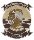 HSL-46 Grandmasters Plaque, 14, Mahogany, Navy